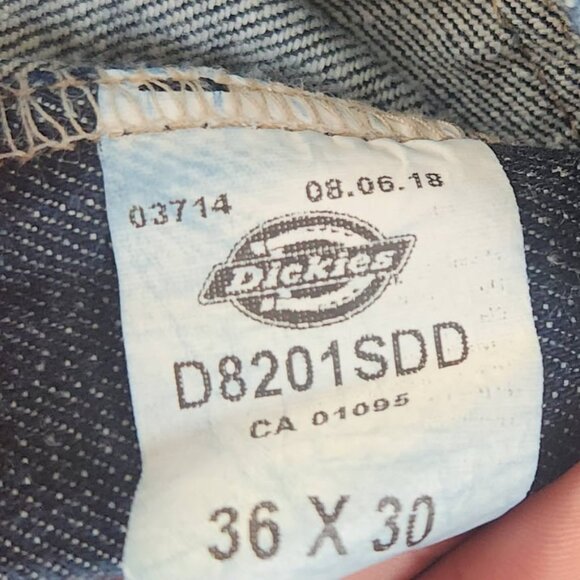 Dickies Relaxed Fit Carpenter Jeans Men’s Size 36x30 — Stone Washed - Picture 5 of 7